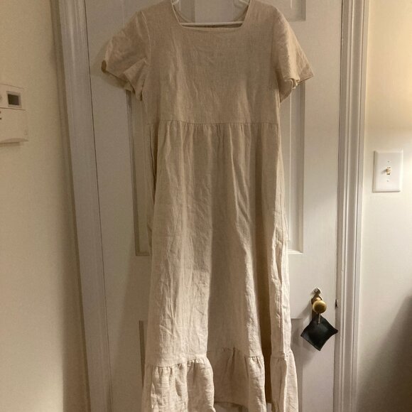 Main Street Exchange Cotton Modest Maxi Dress, Cottagecore, Renaissance Faire - Picture 2 of 9